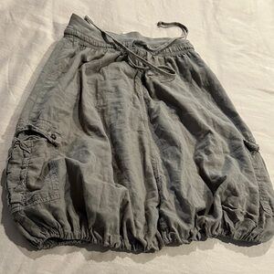 Hard Tail Army Green Bubble Women's Drawstring Skirt Sz XS